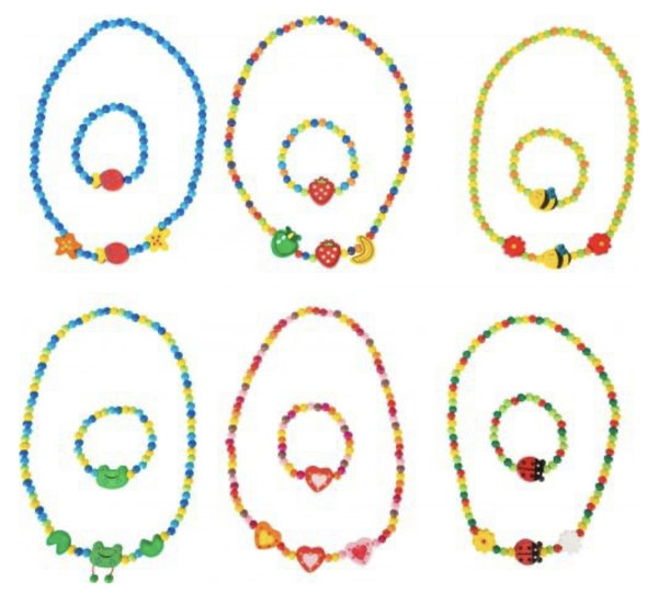 Perlenkettchen  und Armbänder, verschiedene Motive