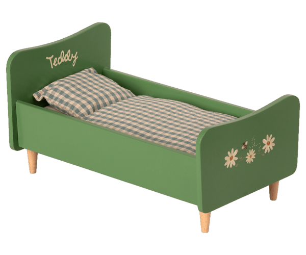 Holz Bett, Teddy Papa -Dusty grün, Maileg
