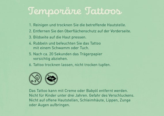 Tattoos Schulkind – temporär, vegan