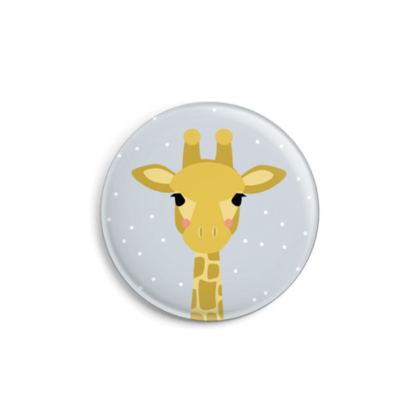 Button Giraffe, matt 32 mm