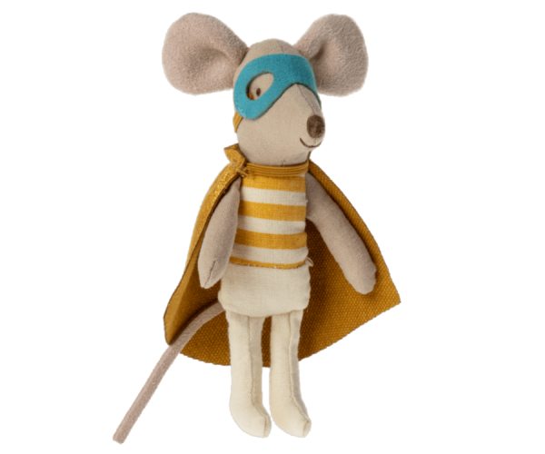 Super Heroe Mouse, little Brother in Matchbox von Maileg
