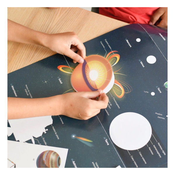 Poppik Stickerposter - Discovery (1 Poster + 40 Sticker) / Astronomie (8-12 J.)