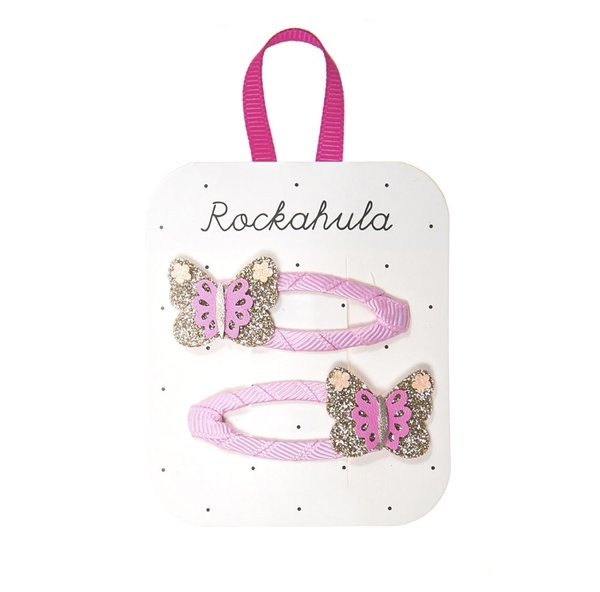 Haarspangen Bright Butterfly "Schmetterling" in pink von Rockahula