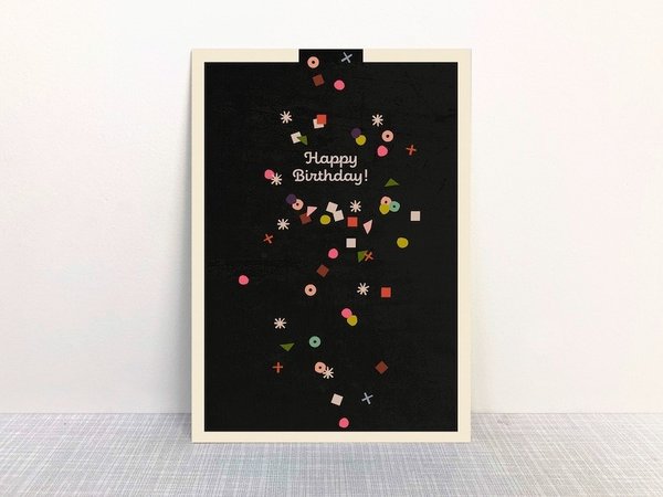 Monimari Postkarte - Confetti Birthday