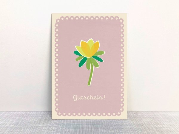 Monimari Postkarte - Gutschein Blume